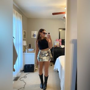 Sequin Mini Skirt